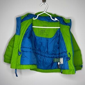 L.L. Bean Vibrant Green and Blue Jacket with grow cuffs